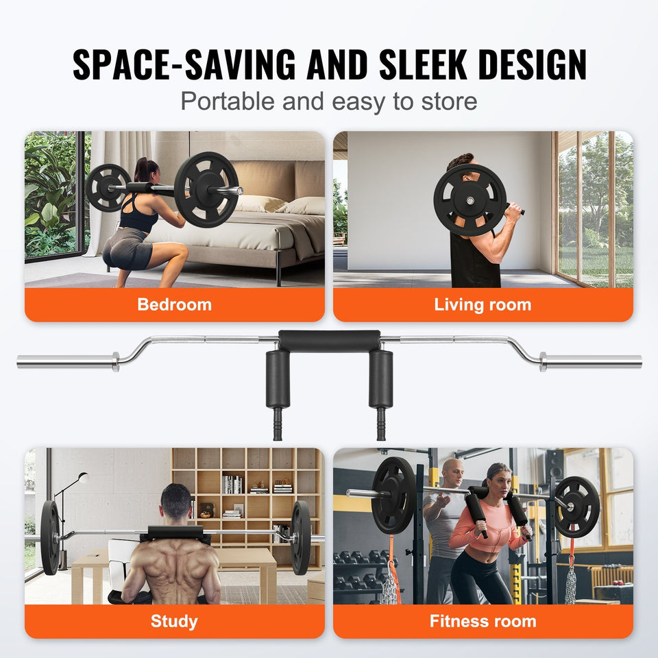 Safety Squat Bar, 700 LBS Fitness Squat  Bar, Safety Squat Bar Attachment With Shoulder And Arm Pads, 28mm Diameter Weight Bar, Ideal For Front Squats, Lunges, Rehab, Physical Therapy