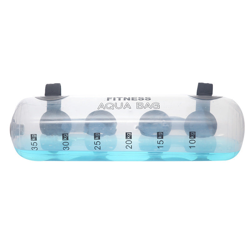 Transparent Cylindrical Water Dumbbell Fitness