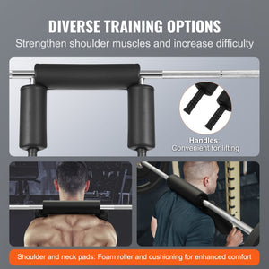 Safety Squat Bar, 700 LBS Fitness Squat  Bar, Safety Squat Bar Attachment With Shoulder And Arm Pads, 28mm Diameter Weight Bar, Ideal For Front Squats, Lunges, Rehab, Physical Therapy