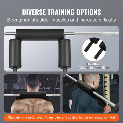 Safety Squat Bar, 700 LBS Fitness Squat  Bar, Safety Squat Bar Attachment With Shoulder And Arm Pads, 28mm Diameter Weight Bar, Ideal For Front Squats, Lunges, Rehab, Physical Therapy
